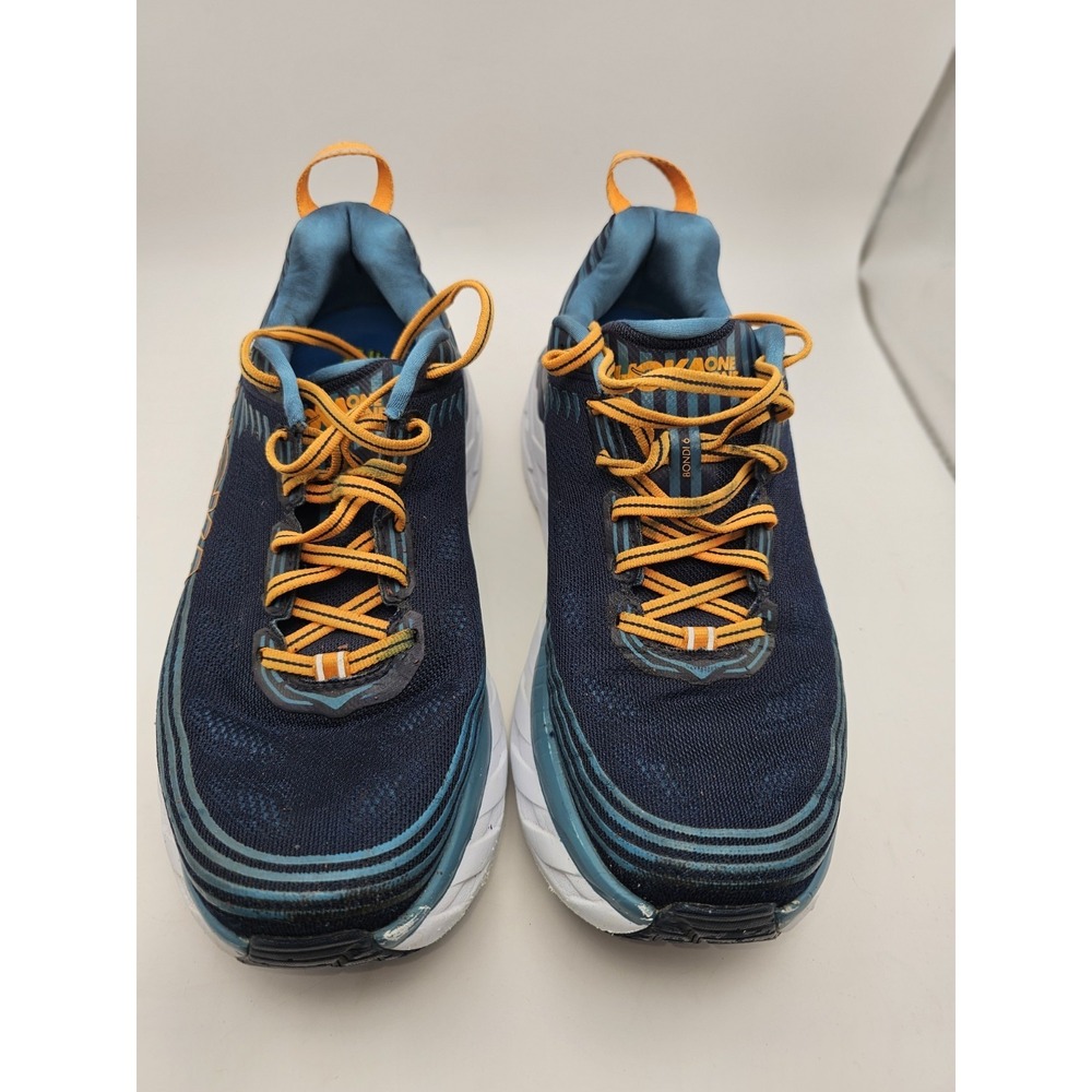 Hoka One One Men's Size 9.5 Bondi 6 1019269 BISB Blue Running Shoes Sneakers